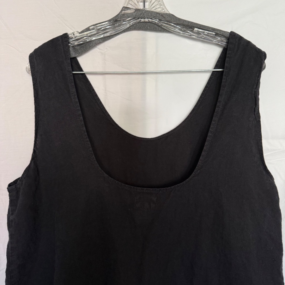 Elegant Black Jumpsuit FLAX with 2 Large Pockets - Picture 7 of 9